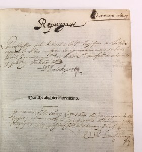 Image is a close up of the annotations by Inquisition committee members