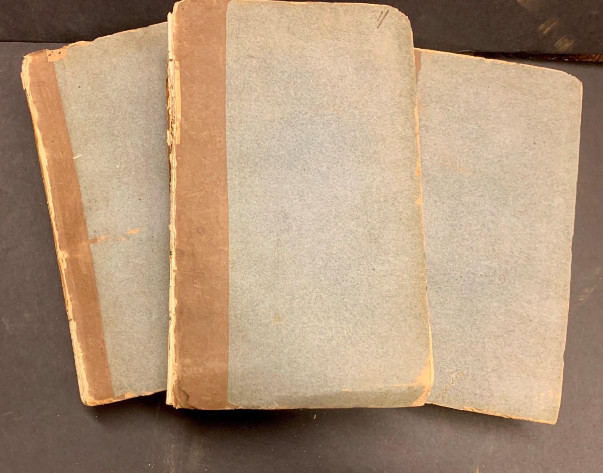 3 volume set of Experiments and observations showing paper wrappers