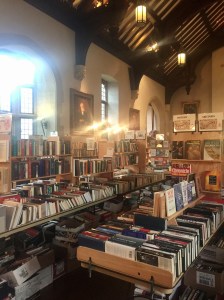Image of many books on book shelves